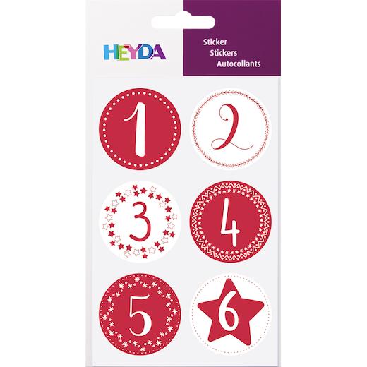 Pegatinas Heyda Ø 40 mm números de Adviento 24 un. - Imagen 7 de 10