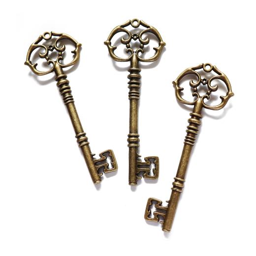 Buddly Crafts Antique Bronze Metal Keys 3pcs Buddly Crafts