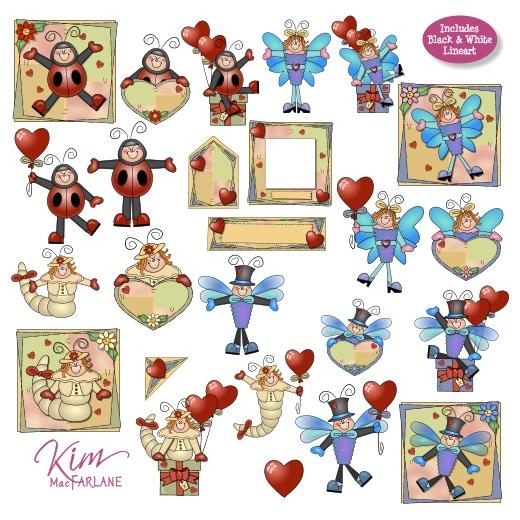 Kim's ClipArt - Love Bugs | Buddly Crafts