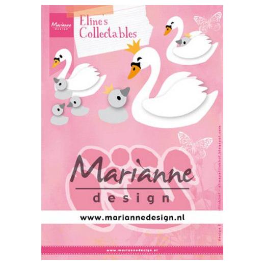 Metal Pink Marianne Design Collectables Elines Duck Family Die 21 x 15.4 x 0.2 cm