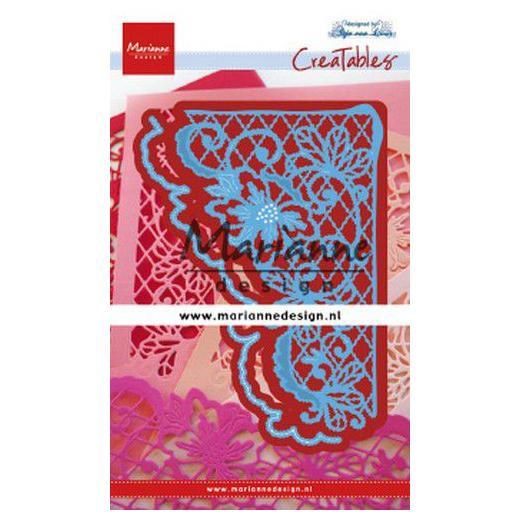 Marianne Design Creatables Anja's Flower Wave - Set Di 3 Fustelle A Forma Di Bordo Floreale Per Cartoncino - 4