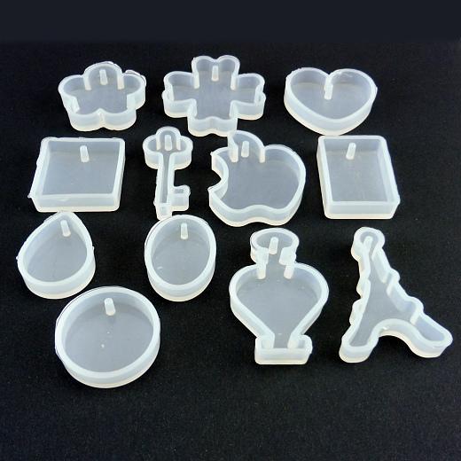 Buddly Crafts Clay & Sugarcraft Silicone Moulds - 12pcs Pendants & Tags ...