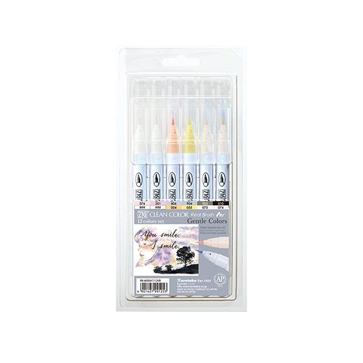 Kuretake Zig Clean Color Real Brush – Pennello Evidenzatore Grigio 0.8mm Per Acquerello E Manga