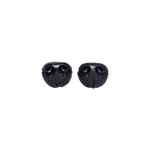 Stafil Glue-on Black Toy Noses 2pcs