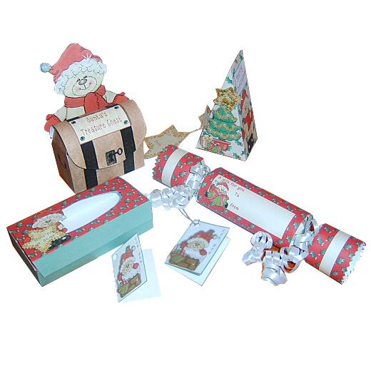 Attic Originals Printables Teddy Christmas Novelty Boxes Buddly Crafts