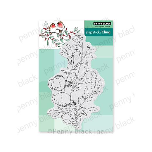 Penny Black Cling Rubber Stamps Holly Berry Bird 40 856 Buddly Crafts