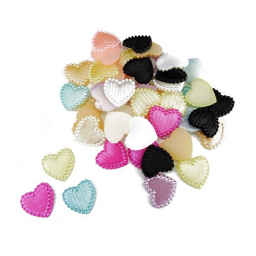 Buddly Crafts 14mm Flatback Hearts Pearls 50pcs Assorted Buddly Crafts