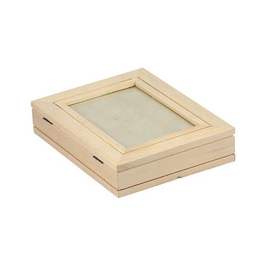 Bare Wood Box - Photo Display Top #8156 | Buddly Crafts