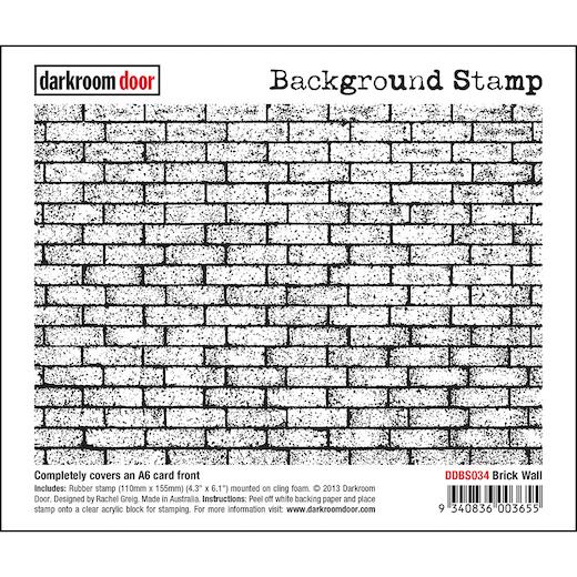 Darkroom Door Background Cling Rubber Stamp DDBS034 Brick Wall