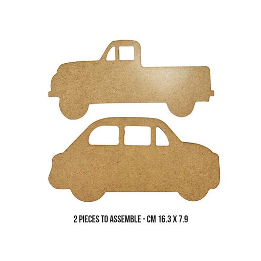 Stamperia Crafty Shapes MDF Blanks 2pcs - Art of Travelling Car & Truck ...