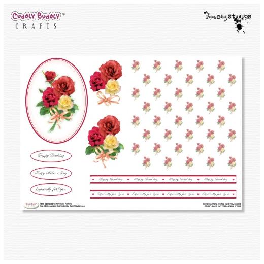 Pachela Studios Print & Craft 3D Decoupage Rose Bouquet Buddly Crafts