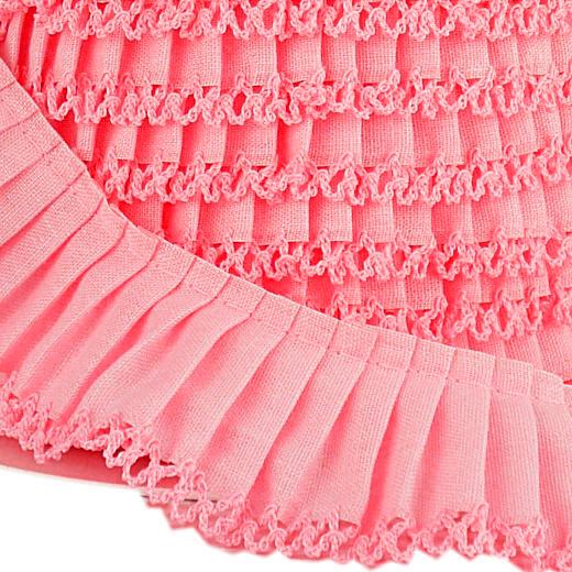 Byetsa 35mm Crochet Edge Pleated Cotton Trim 1m #75416 - Picture 7 of 8