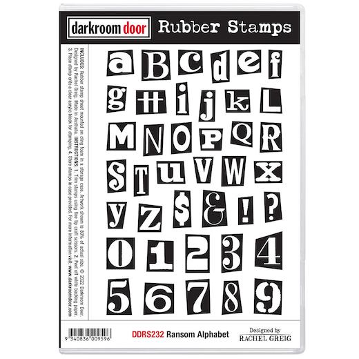 Darkroom Door Cling Rubber Stamps Set DDRS232 Ransom Alphabet