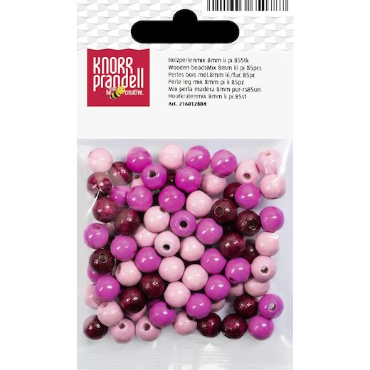 Knorr Prandell Ø 8mm Painted Round Beech Wood Beads Mix 85pcs - Picture 13 of 22