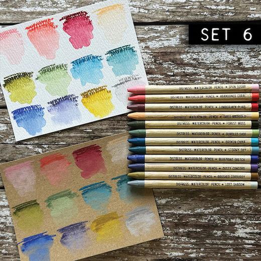 Tim Holtz Distress Watercolor Pencils 12pcs - Set 6 | Buddly Crafts