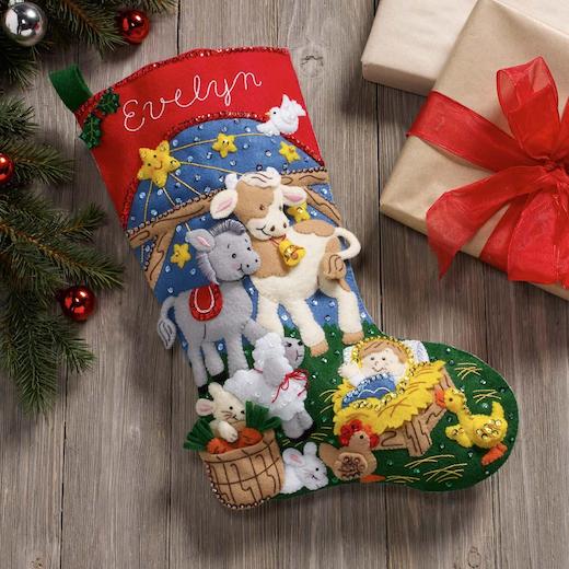 Bucilla Among the Animals 18 Felt Christmas Stocking Kit 84061