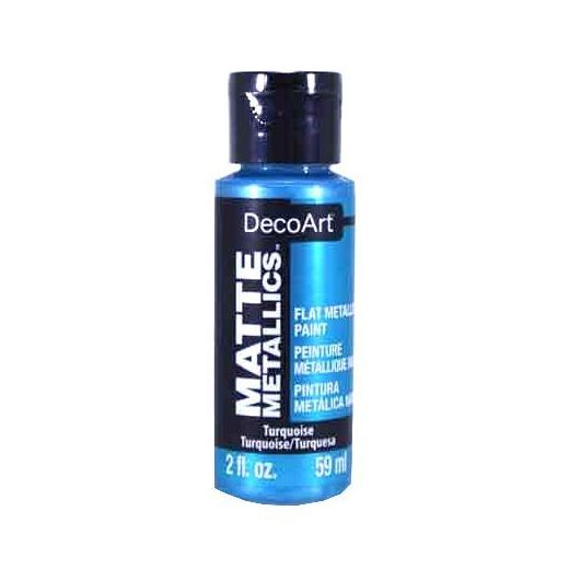 DecoArt Americana Acrylic Matte Metallics Paint 2oz (59ml) Turquoise DMMT11 Buddly Crafts