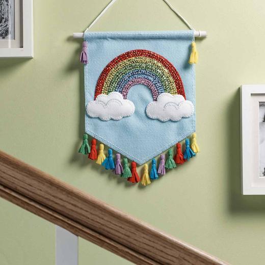 Bucilla 10"x14" Felt Applique Wall Hanging Kit Rainbow Buddly Crafts