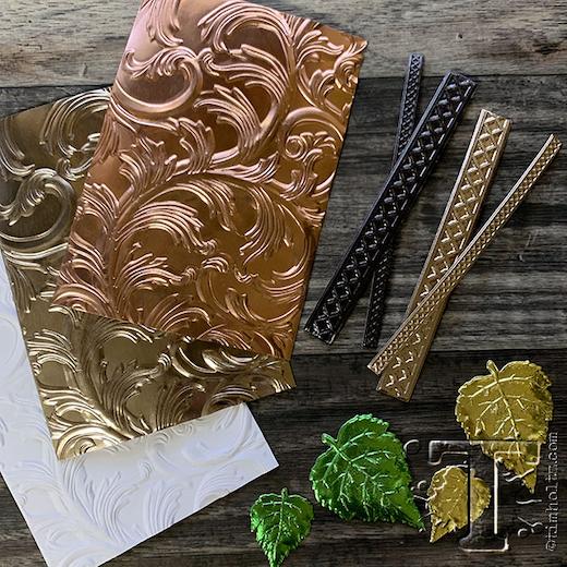 Sizzix 3D Impresslits Embossing Folder by Tim Holtz Leaf 663293