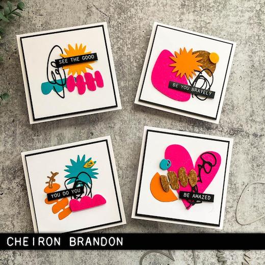 Sizzix Thinlits Die Set 19pcs - Abstract Faces by Tim Holtz 665845