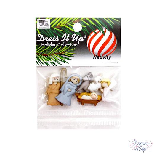 Dress It Up Buttons Nativity 6pcs 7473 Buddly Crafts