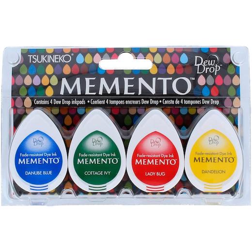 Tsukineko Memento Dew Drop Ink Pads Set 4pcs