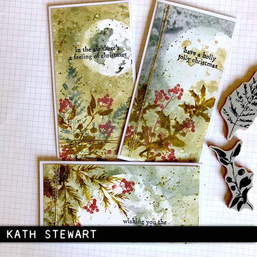 Tim Holtz Cling Rubber Stamps Winter Watercolor 2 CMS443 Buddly Crafts