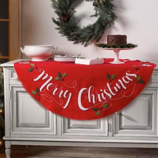 Bucilla 45" Felt Applique Tree Skirt Kit Merry Christmas Buddly Crafts