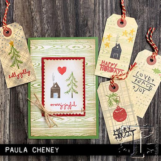 Tim Holtz Cling Rubber Stamps - Seasonal Scribbles CMS386