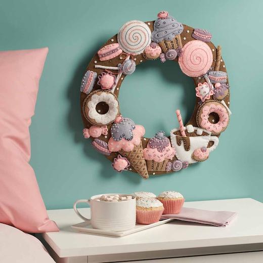 Bucilla 16" Felt Applique Wreath Kit Sweet Treats Buddly Crafts