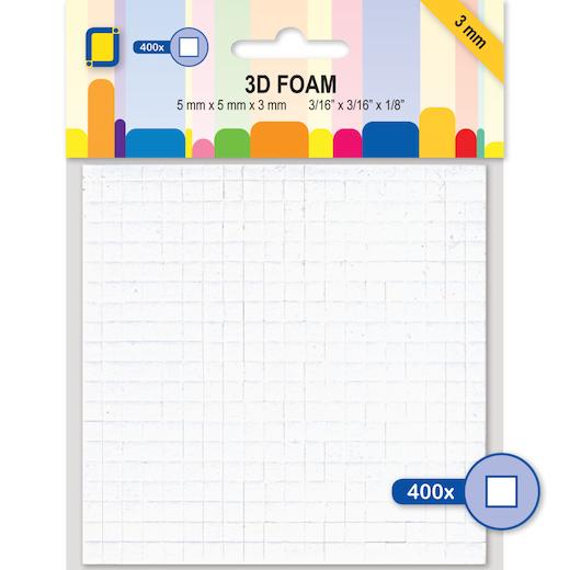 JEJE 5mm x 5mm Square 3D Double Sided Sticky Foam Pads - Picture 11 of 11
