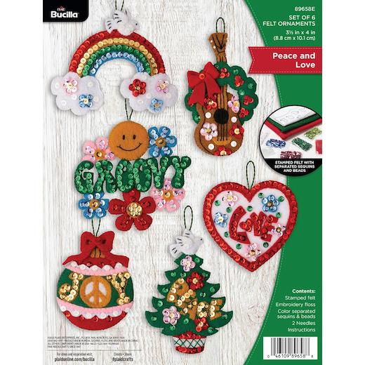 Bucilla Felt Ornaments Applique Kit - Easter Bonnet Parade - Set Of 6