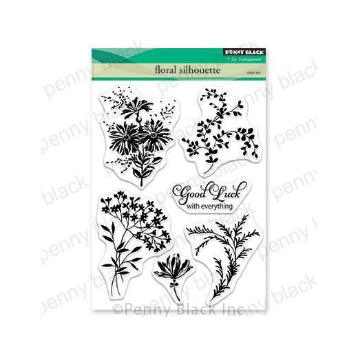 Penny Black Clear Stamps - Floral Silhouette 30-563