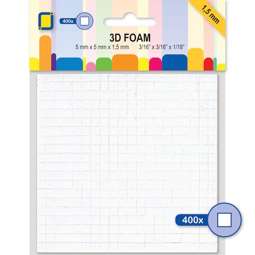 JEJE 5mm x 5mm Square 3D Double Sided Sticky Foam Pads - Picture 4 of 11
