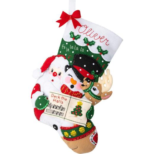 MerryStockings Star Spangled Santa 18 Felt Christmas Stocking Kit