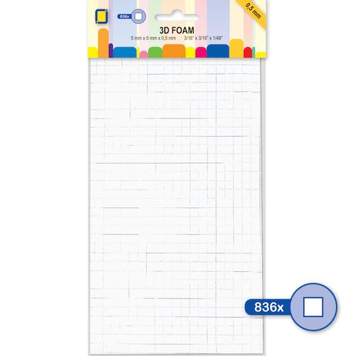 JEJE 5mm x 5mm Square 3D Double Sided Sticky Foam Pads - Picture 3 of 11