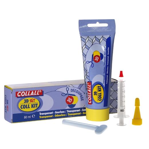 Collall Transparent 3D Silicone Glue - 80ml Odourless Coll Kit