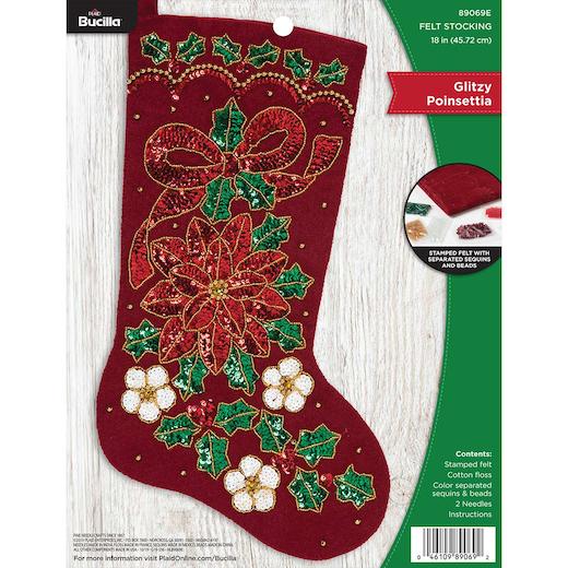 Bucilla 18" Felt Christmas Stocking Kit Tree Party 909