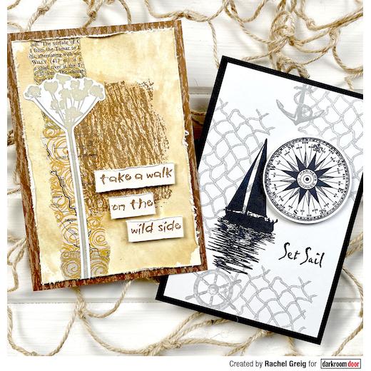 darkroom door fishing net stamp Darkroom Door Texture Cling Rubber Stamp