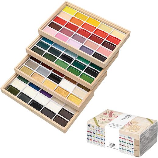 Kuretake Gansai Tambi Watercolour Paints Set - 100 Colours Set