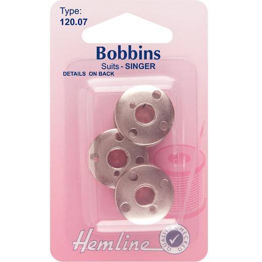 Hemline Sewing Machine Metal Bobbins 3pcs - Picture 3 of 3