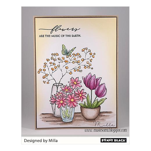 Penny Black Cling Rubber Stamps Alluring Arrangement 40725 Buddly