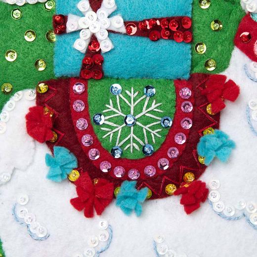 Bucilla Llama Christmas Stocking - Felt Applique Kit 89230E