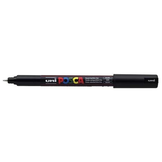 Uni POSCA Paint Marker Pen 0.7mm Ultra Fine Pin Tip - Black