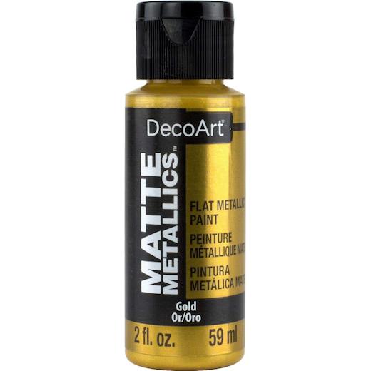DecoArt Americana Acrylic Matte Metallics Paint 2oz (59ml) Gold