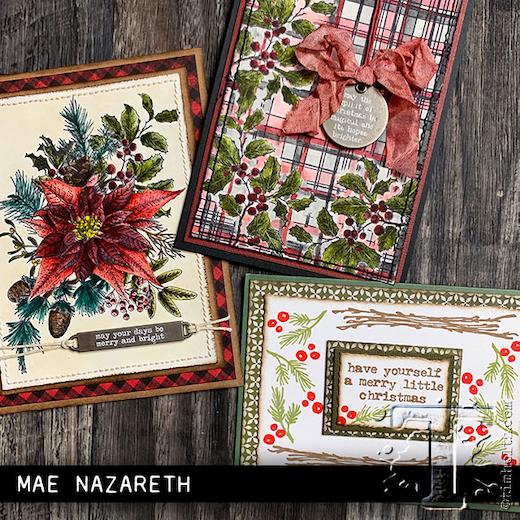 Tim Holtz Cling Rubber Stamps Yuletide Gatherings CMS390 Buddly Crafts