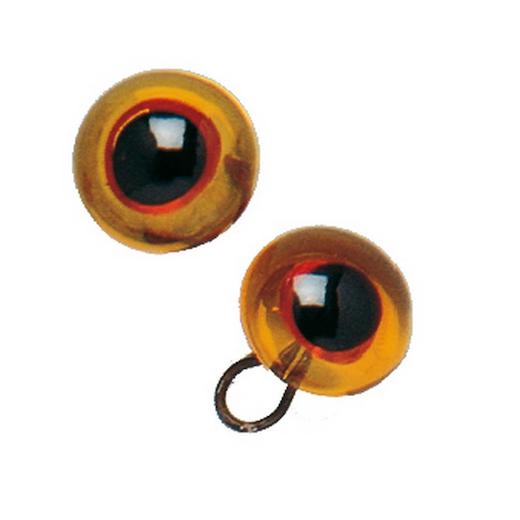 Stafil Glass Teddy Bear Eyes 2pcs 10mm Amber