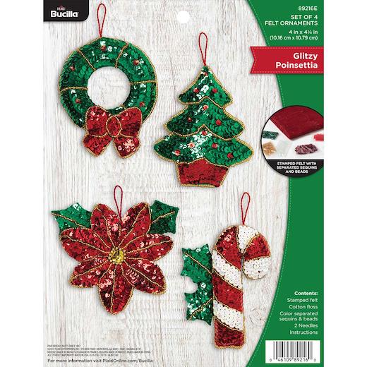 Bucilla Felt Ornaments Applique Kit 4.5