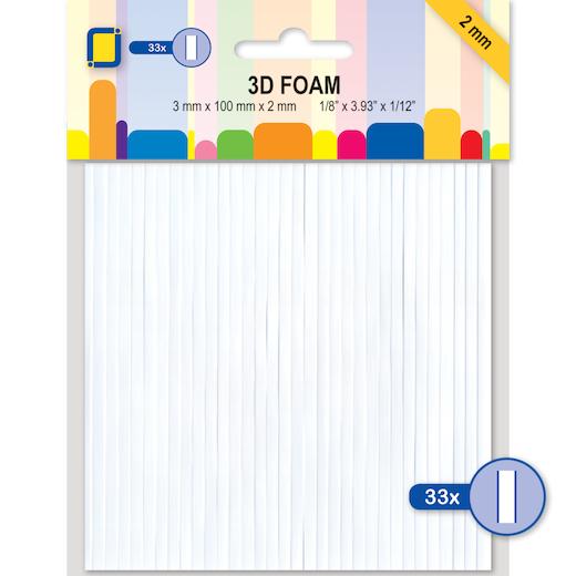 JEJE 3mm x 100mm x 2mm Lines 3D Double Sided Sticky Foam Pads - Picture 3 of 3