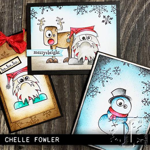 Merry Misfits Tim Holtz Stampers Anon CMS387 Cling RBBR Stamp Set MISF